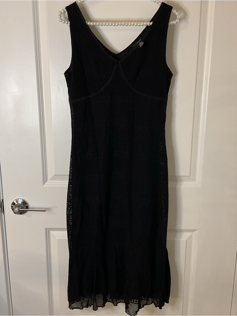 Alfani Lace Sleeveless V-neck Midi Dress
